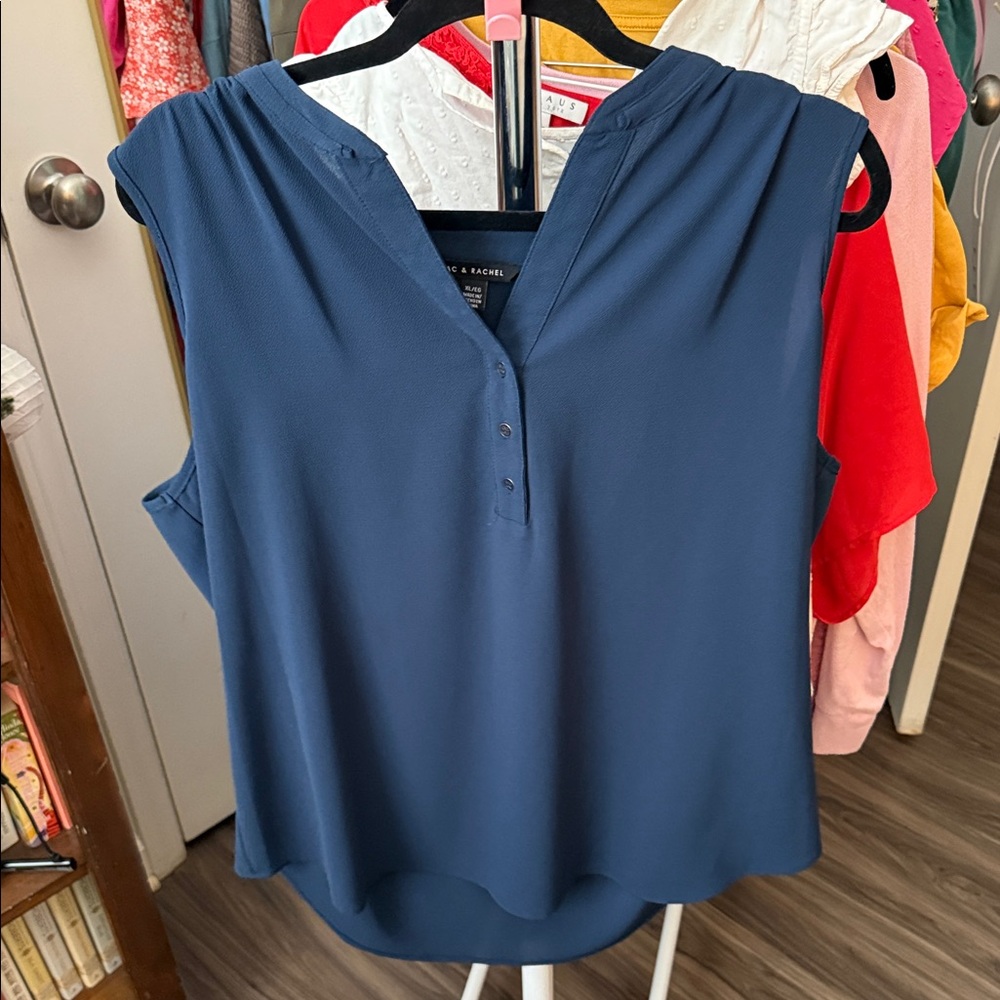 Zac & Rachel Blue Sleeveless Blouse